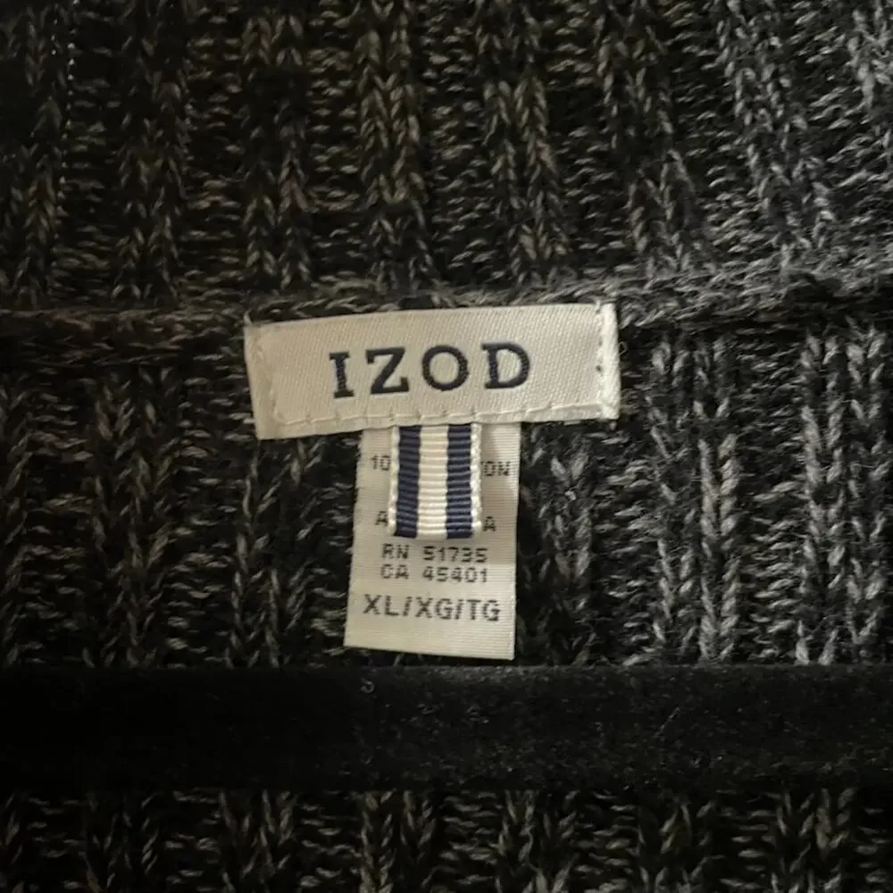 VTG Y2K IZOD Womens Cardigan Sweater XL Cable Knit Cottagecore Boho